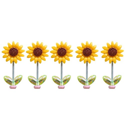 网红可爱摇头向日葵汽车摆件治愈清新花朵车载中控台后视镜装饰品 - 图3