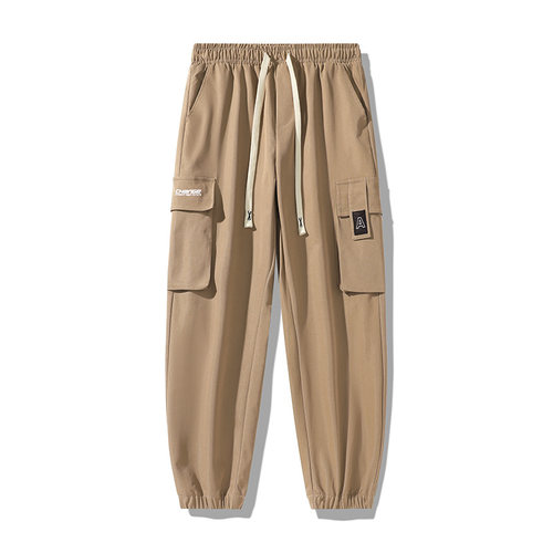 迈特优工装裤子男春季美式高街潮牌束脚休闲运动裤机能冲锋裤 - 图3