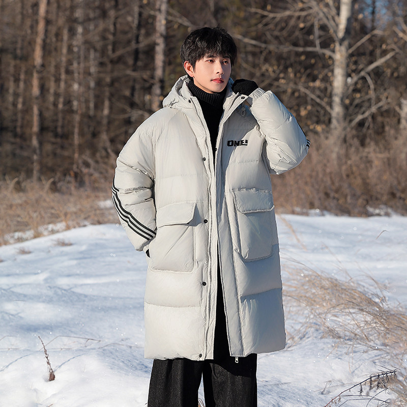 唐九洲明星同款MTVO迈特优东北抗寒中长款羽绒服男生加厚保暖冬装