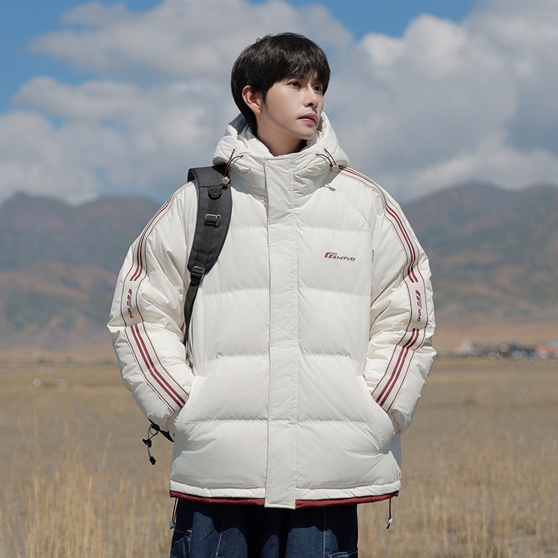 唐九洲明星同款MTVO迈特优潮牌连帽保暖羽绒服男冬季加厚冬装外套