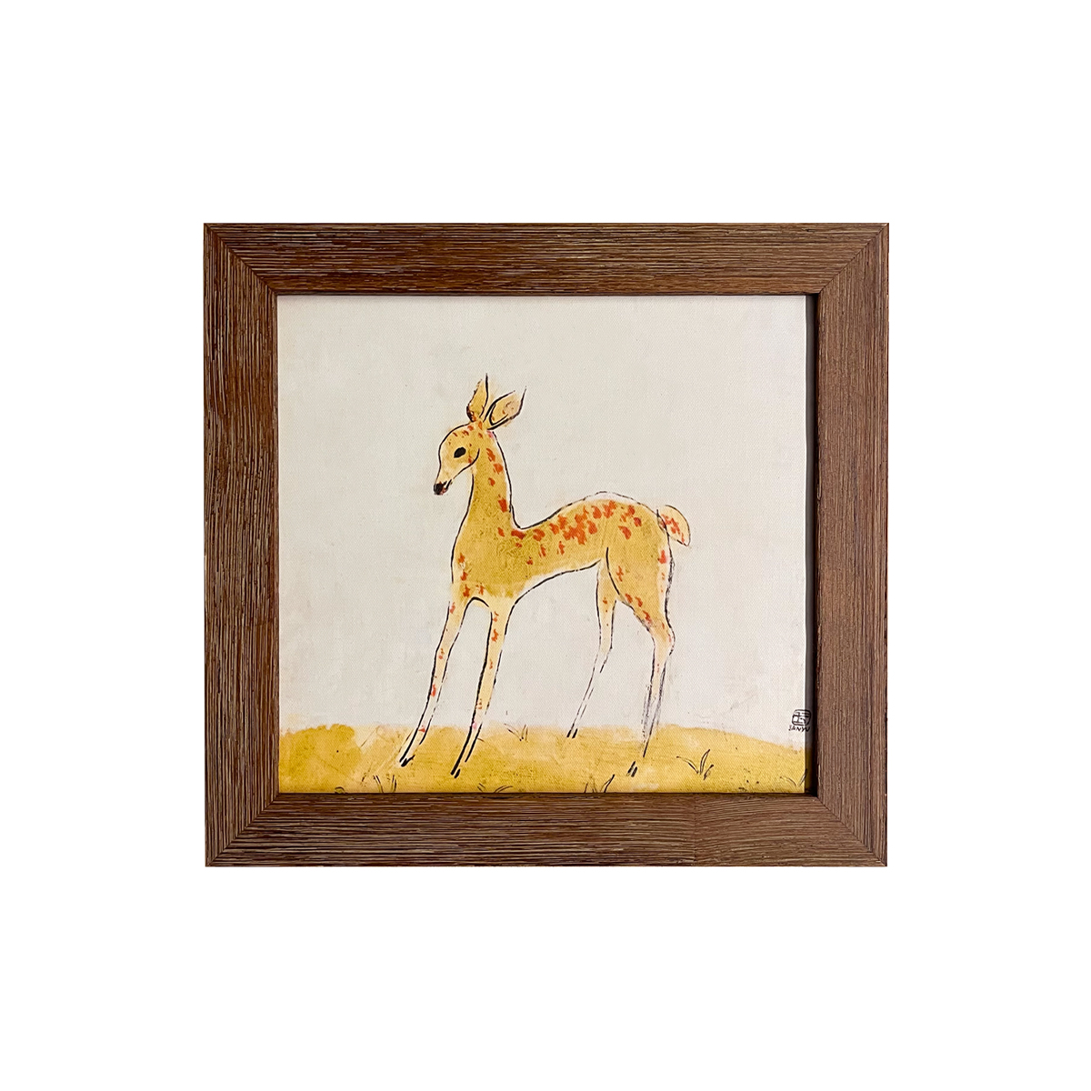 【常玉的小鹿】sanyu动物中式吉祥风水礼物客厅餐厅摆件装饰挂画-图3