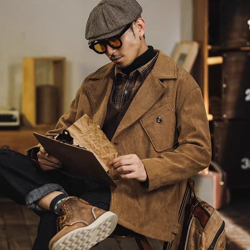 大码秋冬高级感男士英伦雅痞复古小西装休闲夹克港风宽松西服外套,淘宝优惠券,粉丝福利购,淘宝优惠卷