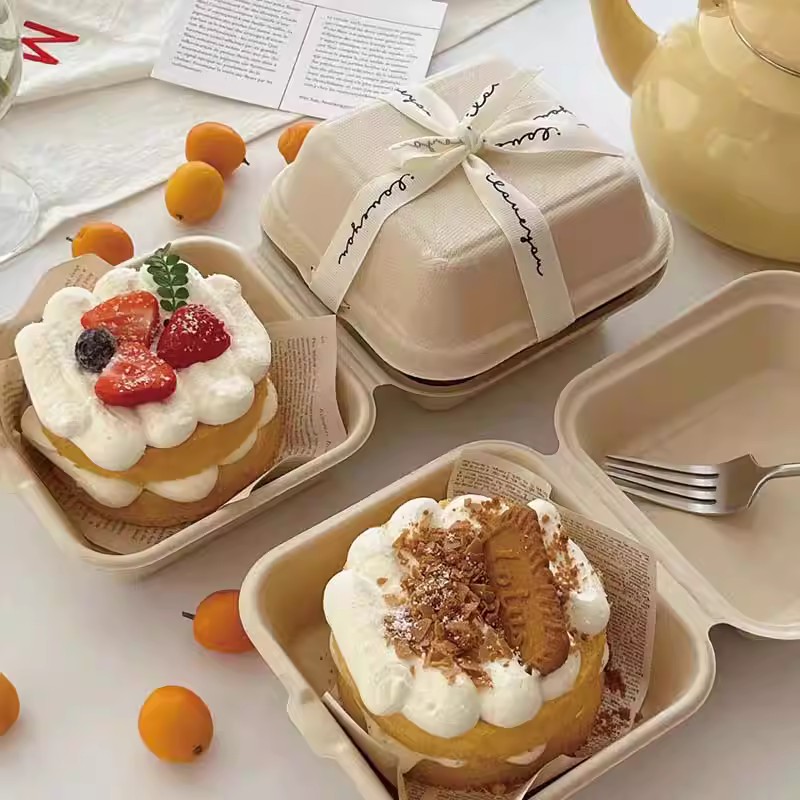 网红便当盒舒芙蕾蛋糕纸浆一次性打包盒春游野餐甜品点心包装盒,淘宝优惠券,粉丝福利购,淘宝优惠卷