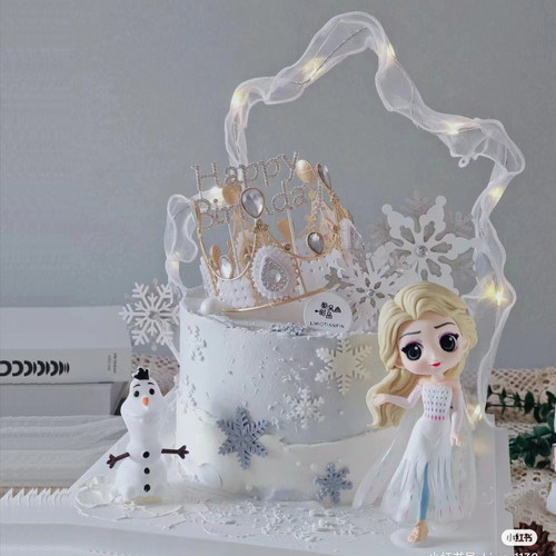 皇冠蛋糕装饰摆件珍珠水晶皇冠儿童迷你小皇冠公主生日配件插件 - 图0