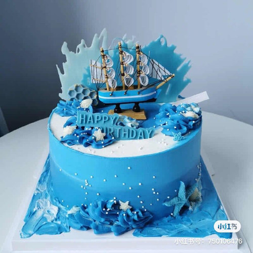 网红帆船蛋糕装饰品摆件一帆风顺生日派对乘风破浪未来可期插件 - 图3