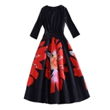 Осеннее элегантное элитное вечернее платье, большой размер, яркий броский стиль