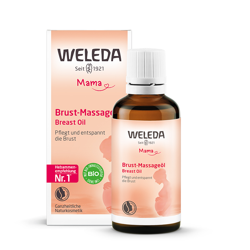 weleda维蕾德乳房乳腺疏通按摩油胸部乳房护理霜50ml清洁德国