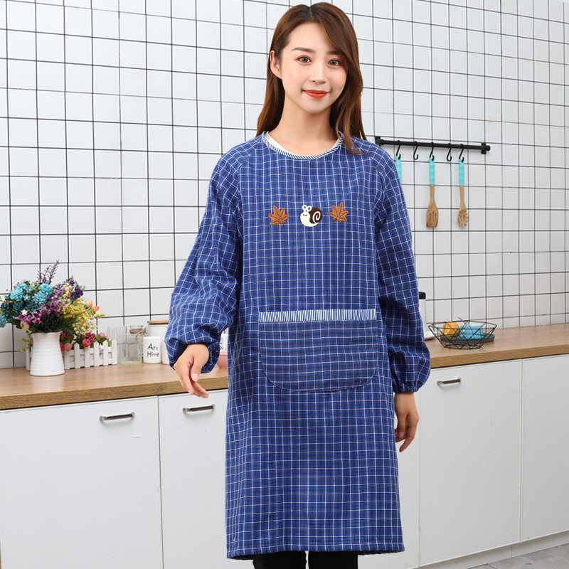 男女可爱时尚厨房家用长袖围裙 烧菜防水防油工作服 大人纯棉罩衣,淘宝优惠券,粉丝福利购,淘宝优惠卷