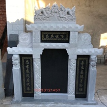 Tombstone Custom Rural Earth Burial Marble Home Double Stone Monument Granite Lettering Stone Carved Cemetery Lions