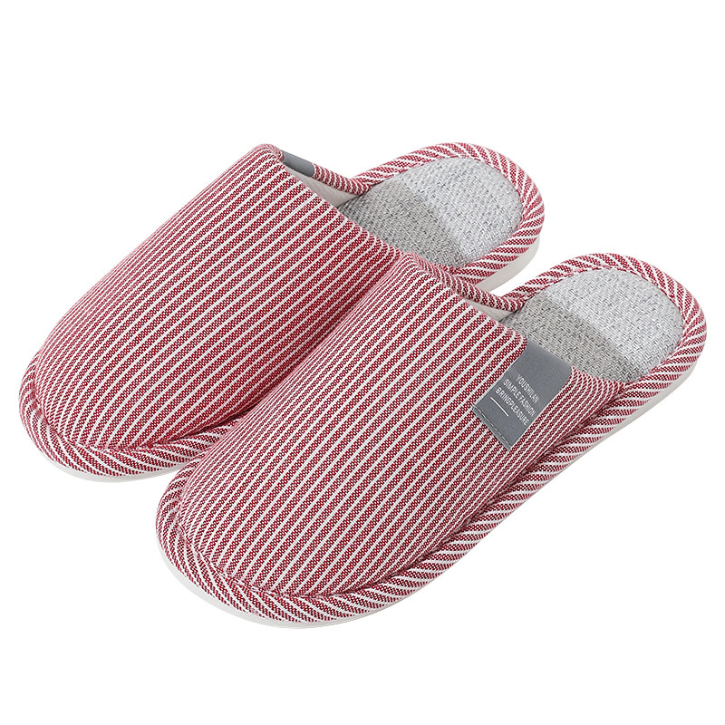 棉拖鞋女秋冬家居室内地板防滑包头棉布拖鞋轻薄透气简约日式和风,淘宝优惠券,粉丝福利购,淘宝优惠卷