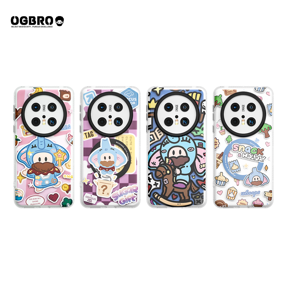 【缤纷小象】OGBRO适用华为Mate70磁吸手机壳全包mate70Pro防摔保护套防刮70pro+磨砂卡通原创外壳
