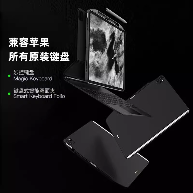 switcheasy适用苹果2025新款iPad Pro 11/13寸保护壳M4防摔兼容妙控键盘伴侣壳air7/6防弯平板单后壳笔槽磁吸