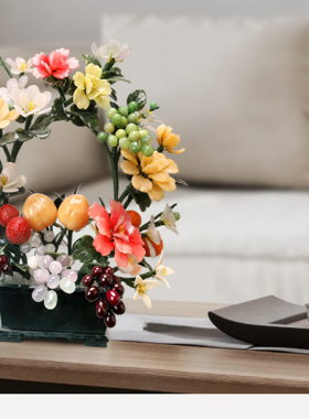 天然玉石水果篮客厅家居办公室饰品大工艺品玉器玄关落地摆件