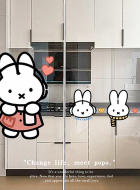 厨房玻璃门贴纸防水推拉门防撞贴