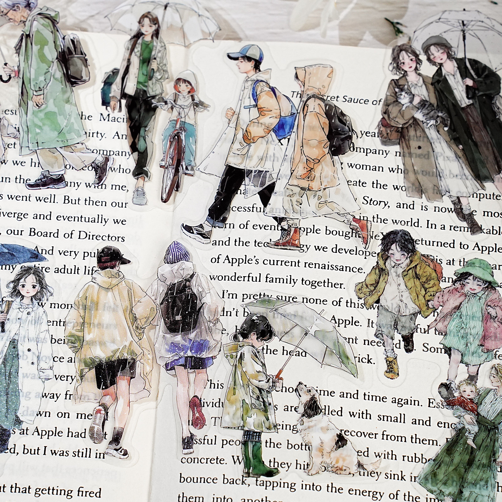 烟火行人PET模切贴纸包都市男女人物手帐生活场景装饰素材贴画,淘宝优惠券,粉丝福利购,淘宝优惠卷