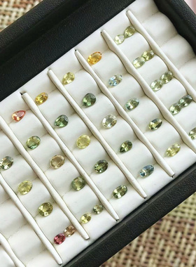 黄色天然蓝宝石裸石彩宝戒指