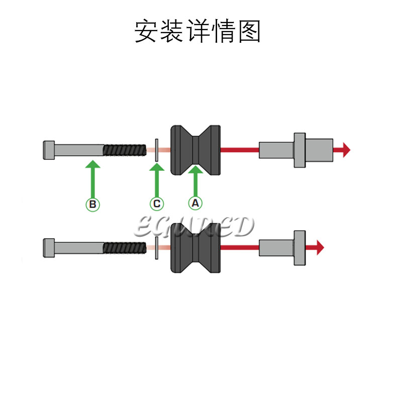 适用川崎 ZX-4RR ZX-4R ZX-25R ZX-10R改装后轮起车钉驻车螺丝钉-图0