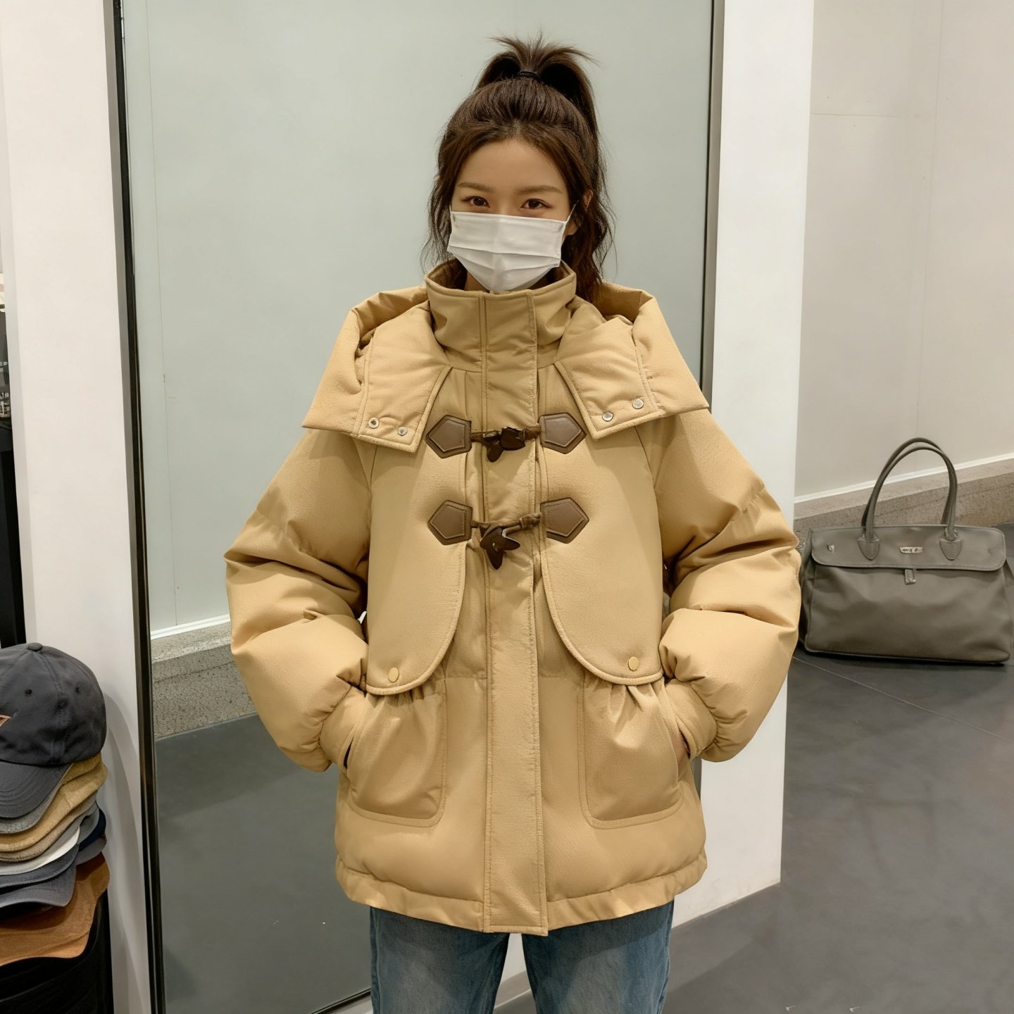 特大码女装胖mm韩版加厚保暖棉服女宽松显瘦百搭牛角扣面包服外套,淘宝优惠券,粉丝福利购,淘宝优惠卷