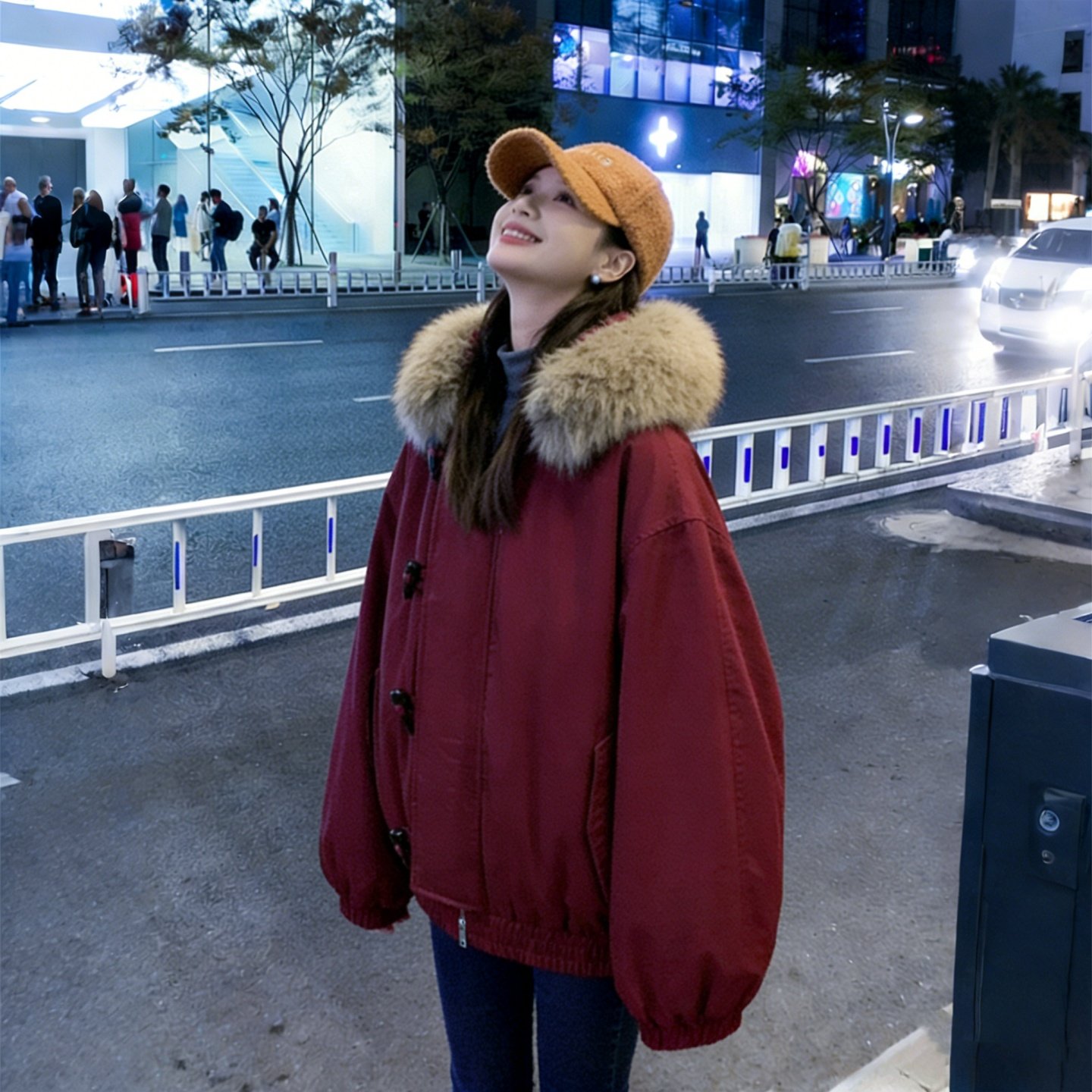 300斤胖mm大码女装慵懒风连帽毛领派克服女宽松百搭保暖棉服外套,淘宝优惠券,粉丝福利购,淘宝优惠卷