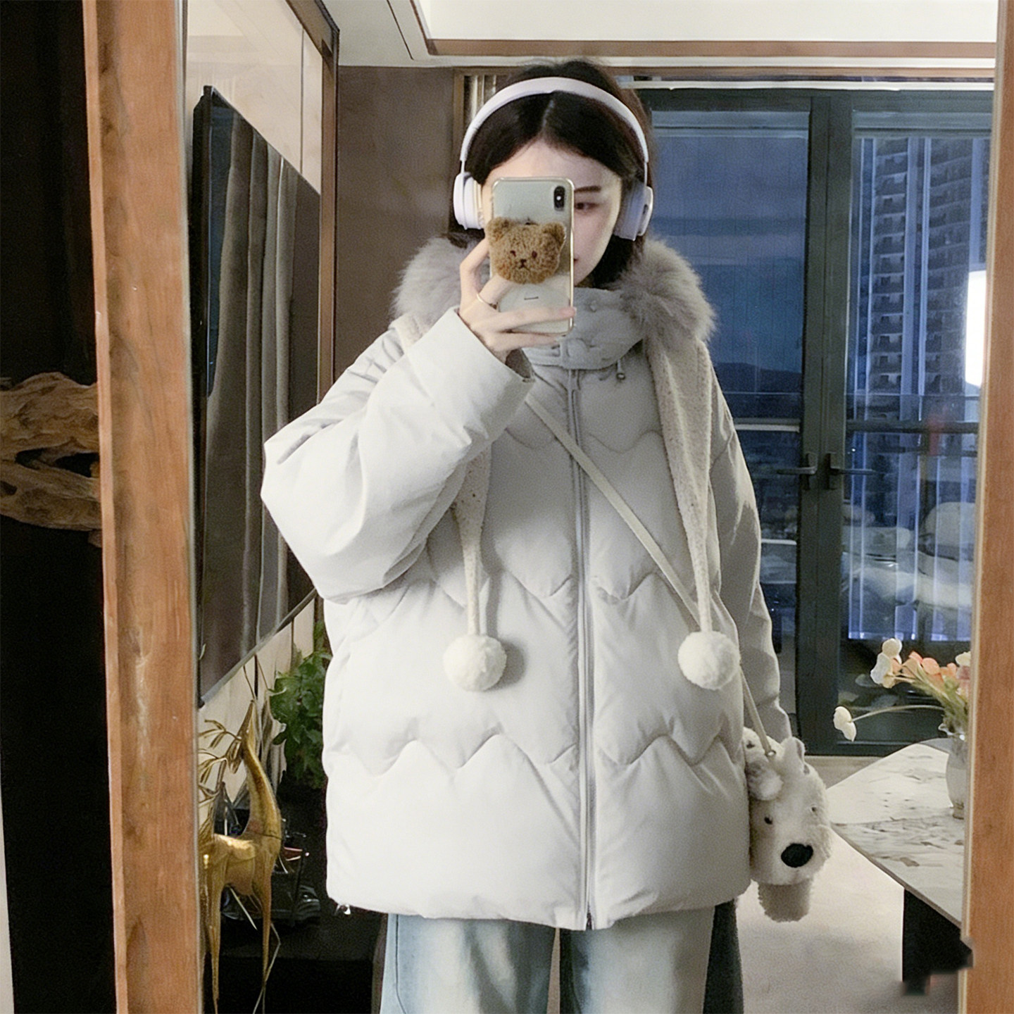 特大码女装胖mm百搭毛领连帽棉服女冬季加厚保暖宽松显瘦棉衣外套,淘宝优惠券,粉丝福利购,淘宝优惠卷