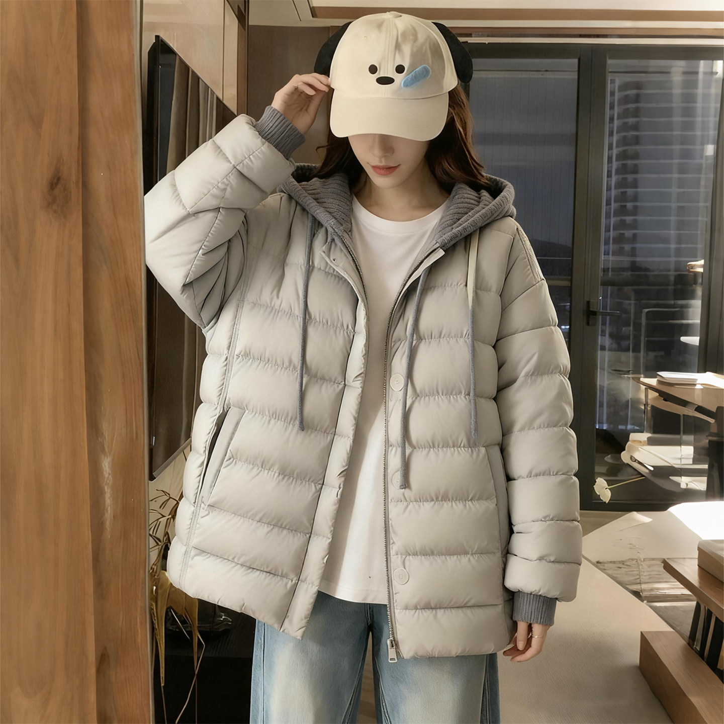 大码女装胖mm冬季新款设计感连帽棉服女冬季宽松加厚保暖棉衣外套,淘宝优惠券,粉丝福利购,淘宝优惠卷