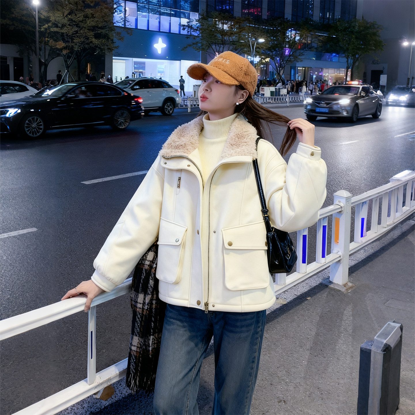 大码女装胖mm韩系羊羔毛领棉服女冬季宽松加绒加厚保暖棉袄外套潮,淘宝优惠券,粉丝福利购,淘宝优惠卷