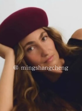 铭尚cheng英伦复古羊毛药盒帽女