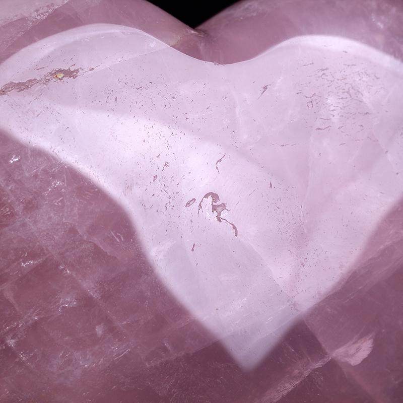天然粉水晶原石手把件 粉晶爱心芙蓉石把玩件 一物一图 马粉摆件 - 图2