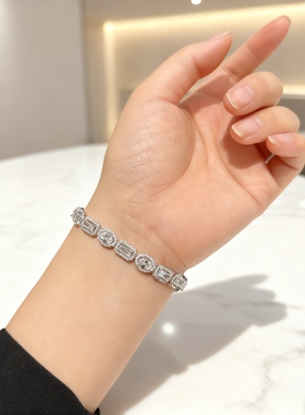 丽银饰品丽贝丽影奢华大气超闪锆石套系像把月光切成了椭圆配饰