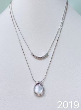 丽银丽银饰品新品多层线条锁骨链项链女秋冬百搭简约毛衣链