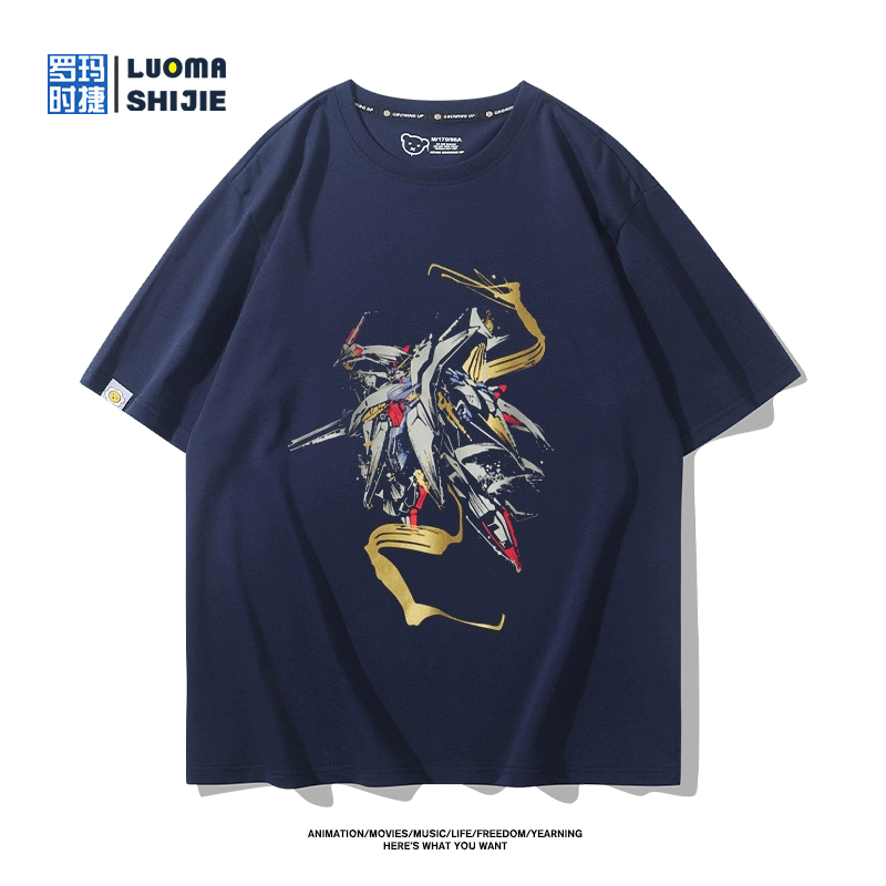 日系二次元动漫机动战士高达周边短袖男女儿童夏季纯棉百搭T恤衫,淘宝优惠券,粉丝福利购,淘宝优惠卷