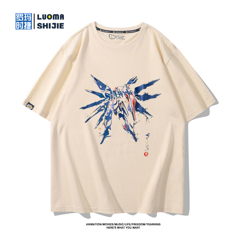 日系二次元动漫机动战士高达周边短袖男女儿童夏季纯棉百搭T恤衫,淘宝优惠券,粉丝福利购,淘宝优惠卷