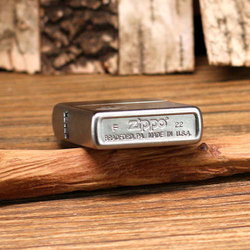 ZIPPO打火机正版磨砂四叶草zppo刻字定制zipoo原装正品煤油送男友 - 图1