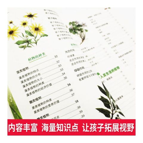 正版速发 植物百科全书/学生课外书 系少年儿童百科全书科普类中小学生6-8-10-16岁课外书籍一二三四五六年级青少年科学探索书XL