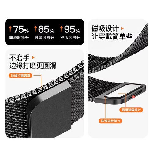 适用于佳明255手表表带245M米兰尼斯265s金属Forerunner645M磁吸腕带165运动透气Venu3/2S替换带春夏Vivo3 - 图1