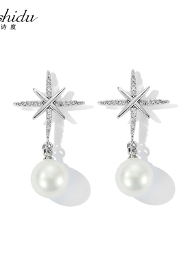 欧美网红耳饰s925雪花女锆石饰品