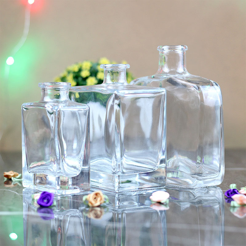 晶白料扁方香薰瓶空瓶小瓶玻璃藤条干花摆件香水精油香氛扩香瓶,淘宝优惠券,粉丝福利购,淘宝优惠卷