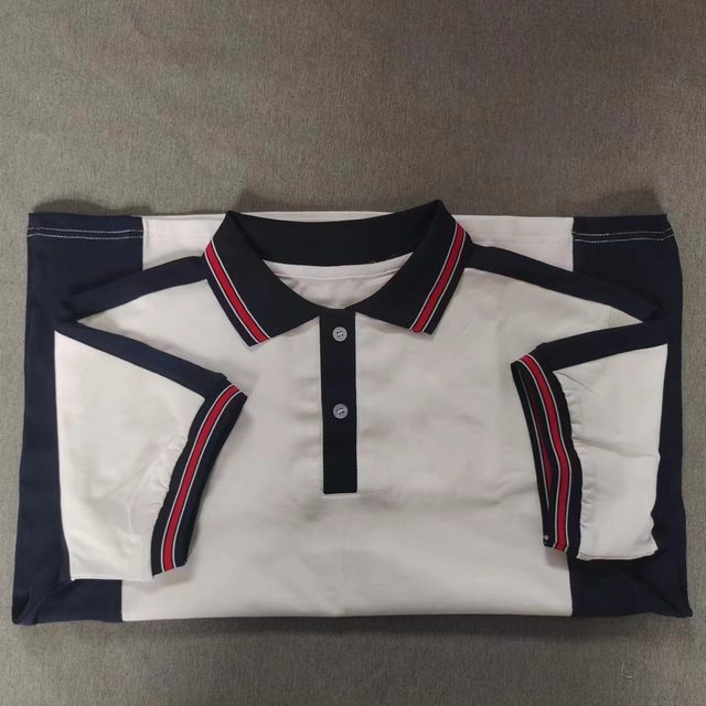 Customized summer school uniforms for boys and girls with same style half sleeves