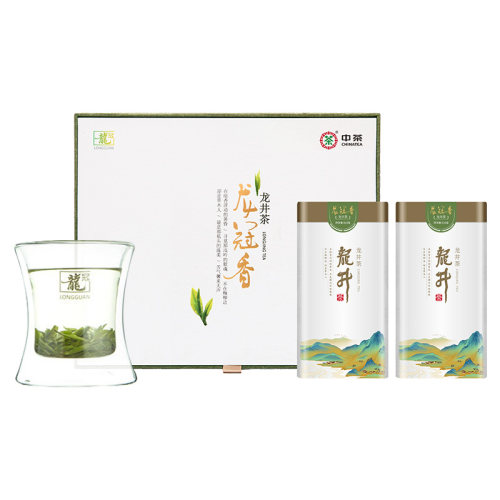 2026新茶上市 龙井龙冠香送礼盒装250g茶礼送长辈官方正品绿茶 - 图0