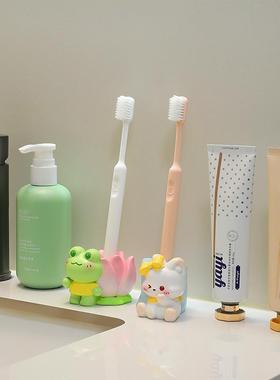 创意可爱小动物牙刷架置物架摆件卫生间浴室洗手台家居装饰品礼物