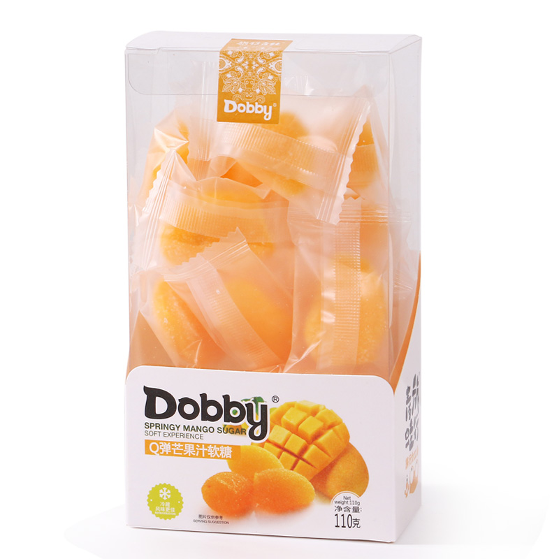 Dobby哆比Q弹芒果白桃果汁软糖水果QQ糖旅行青蛙休闲零食网红糖果 - 图3