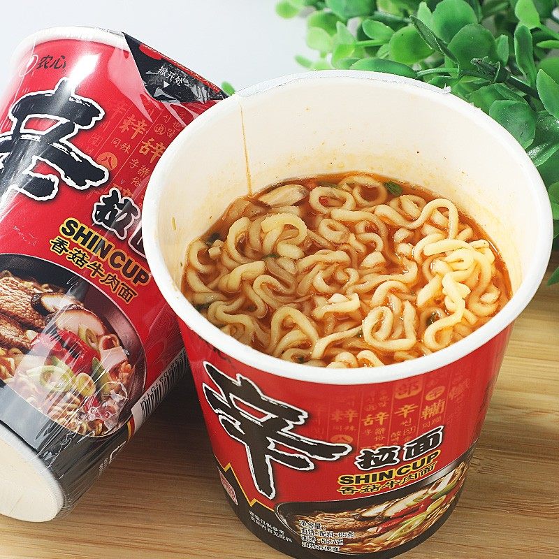韩国进口农心辛拉面杯面速食小杯方便面香菇牛肉韩式泡面干拌夜宵_虎窝淘