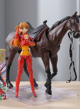 模型玩具绘画彩绘教学仿真关节可动动物#490马模型骑手骏马手办