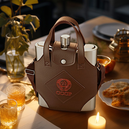 Petaca pequeña rusa de alta gama 3045 portátil engrosada