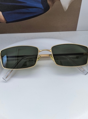 港风长方形小框帅气茶色嘻哈墨镜