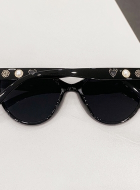 韩版猫眼装饰绿色墨镜圆脸显瘦女