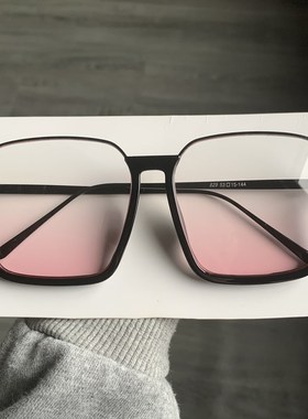 夏日方形个性渐变粉腮红眼镜潮女