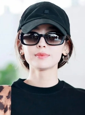 2024新款黑色小框复古长方形墨镜