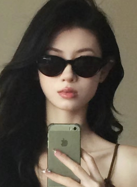 2024新款复古猫眼黑色偏光墨镜女