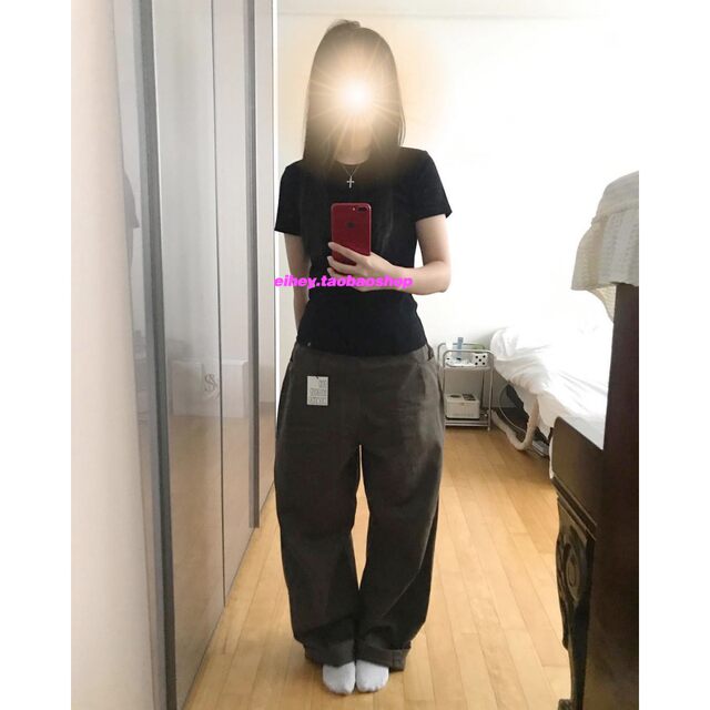 Eihey ehey 26 spring street style starfish embroidery loose pleated wide-leg pants casual pants trousers jeans